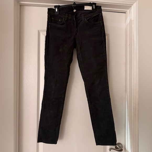Rag & Bone charcoal black corduroy skinny jeans size 29 - Picture 1 of 5